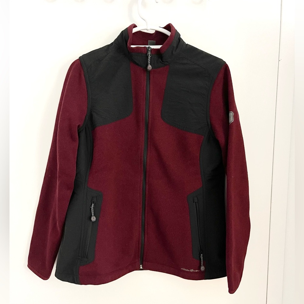 Eddie Bauer Fleece Jacket - Maroon color